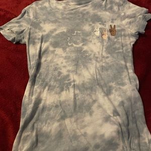 Blue and white tie dye tshirt from aero